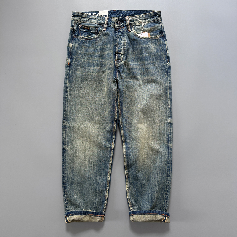 Levis Jeans 501 - 13,5 Unzen Herren-Jeans aus japanischem Indigo-Blau-Selvedge-Denim