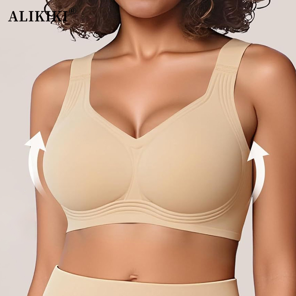 Bralette Wireless Soft - Nahtloser Push-Up Jelly-BH, kabellos, volle Abdeckung,