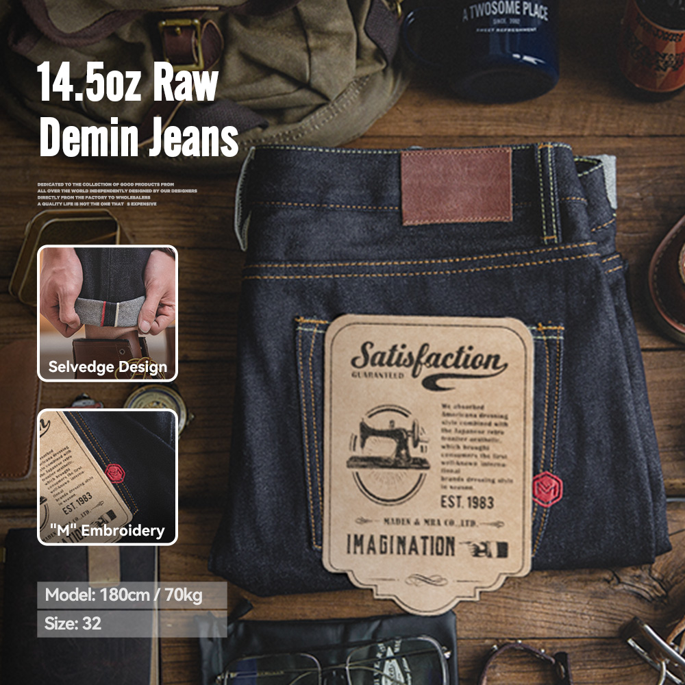 Levis Jeans 501 - Maden Retro 14,5oz Selvedge Raw Denim