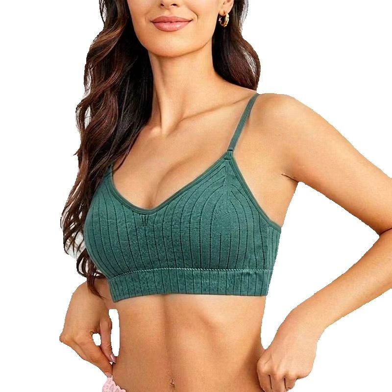 Damen Gerippter Strick-Bralett – Bralette Wireless Soft Bewertung und Preis